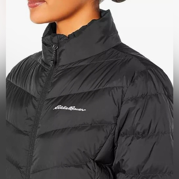 Eddie Bauer Ladies Down Packable Jacket Matte Black NWT Size 2XL - Picture 2 of 9
